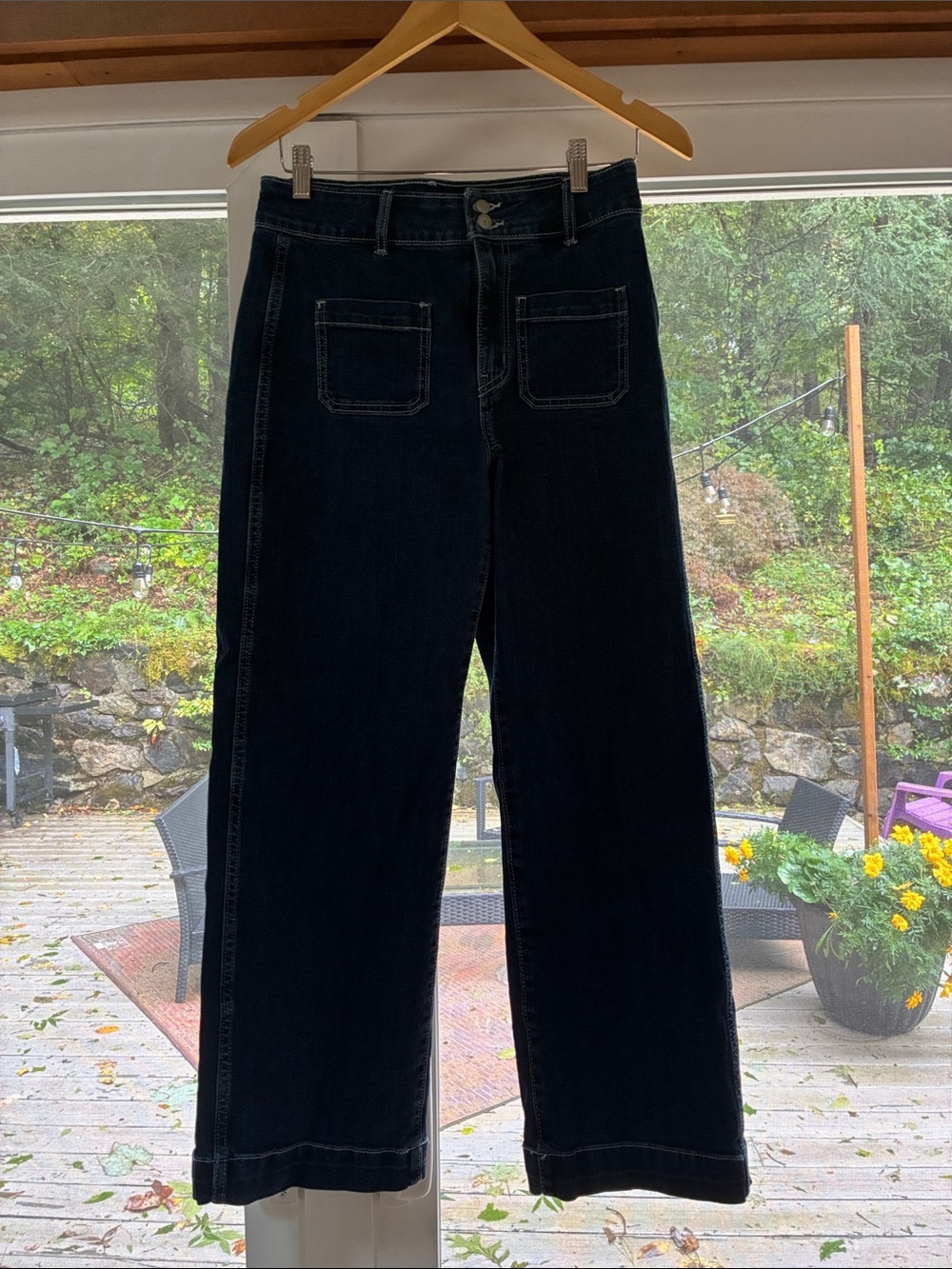 Old Navy Wide Leg Dark Wash Women's Jeans